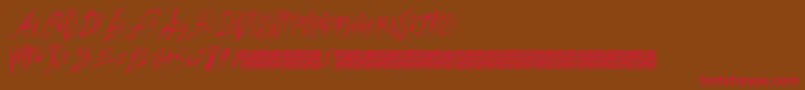 Parislabel Font – Red Fonts on Brown Background
