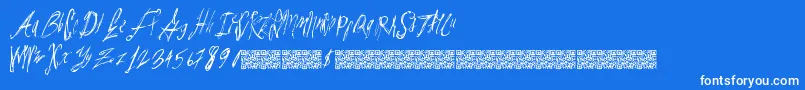 Parislabel Font – White Fonts on Blue Background