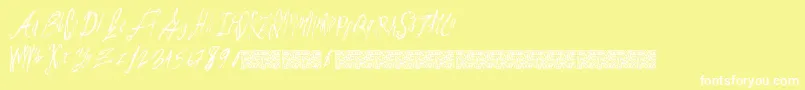 Parislabel Font – White Fonts on Yellow Background