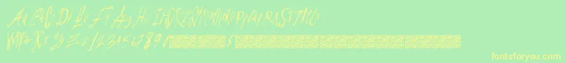 Parislabel Font – Yellow Fonts on Green Background