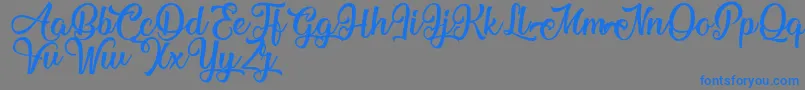 MechanicOfTheHeart Font – Blue Fonts on Gray Background