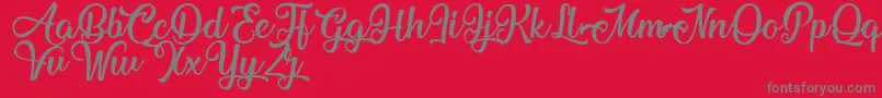 MechanicOfTheHeart Font – Gray Fonts on Red Background