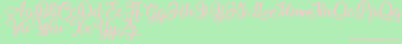 MechanicOfTheHeart Font – Pink Fonts on Green Background