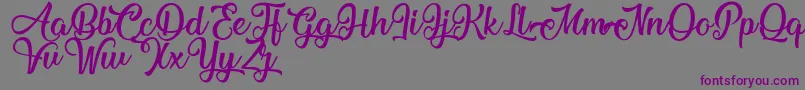 MechanicOfTheHeart Font – Purple Fonts on Gray Background