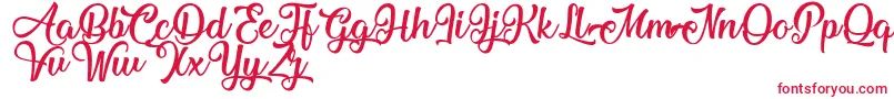 MechanicOfTheHeart Font – Red Fonts on White Background