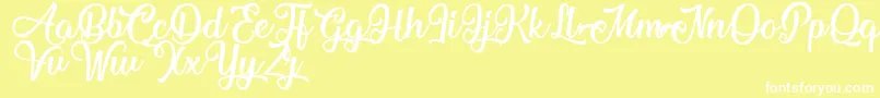 MechanicOfTheHeart Font – White Fonts on Yellow Background