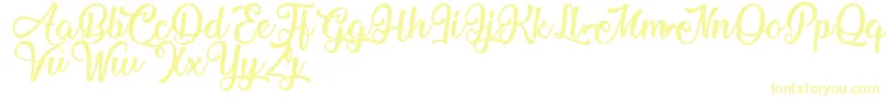 MechanicOfTheHeart Font – Yellow Fonts on White Background