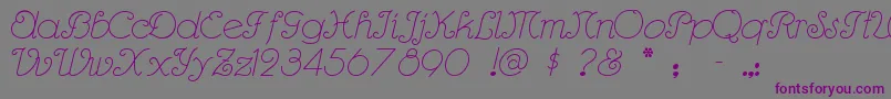 Rhumbascript Font – Purple Fonts on Gray Background