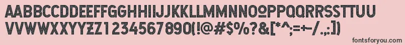 HansiefRough Font – Black Fonts on Pink Background