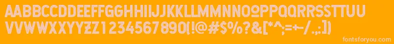 HansiefRough Font – Pink Fonts on Orange Background