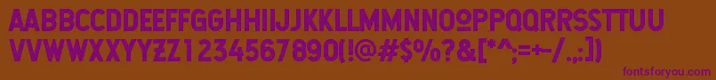 HansiefRough Font – Purple Fonts on Brown Background
