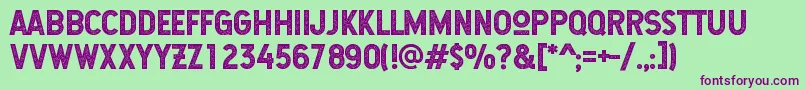 HansiefRough Font – Purple Fonts on Green Background