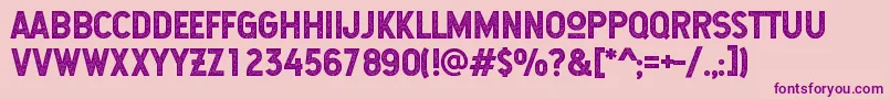 HansiefRough Font – Purple Fonts on Pink Background