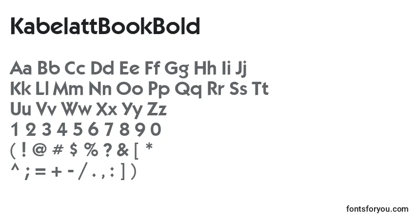 Шрифт KabelattBookBold – алфавит, цифры, специальные символы