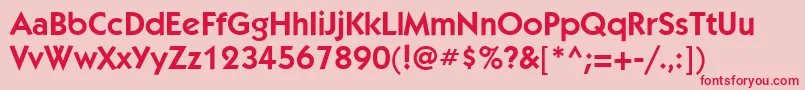 KabelattBookBold Font – Red Fonts on Pink Background