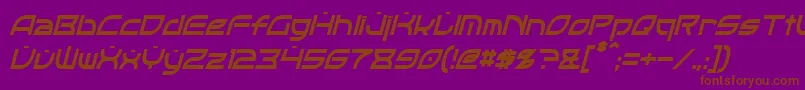 OpticCondensedItalic Font – Brown Fonts on Purple Background