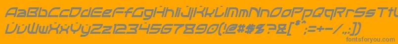 OpticCondensedItalic Font – Gray Fonts on Orange Background