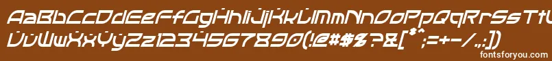フォントOpticCondensedItalic – 茶色の背景に白い文字