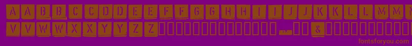 フォントMalermei – 紫色の背景に茶色のフォント