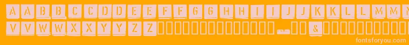 Шрифт Malermei – розовые шрифты на оранжевом фоне
