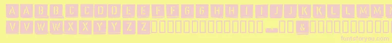 Malermei Font – Pink Fonts on Yellow Background