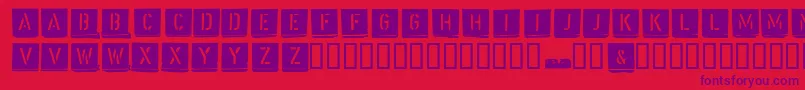 Malermei Font – Purple Fonts on Red Background