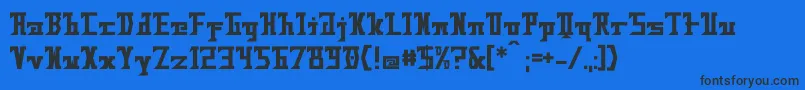 BadFuture Font – Black Fonts on Blue Background