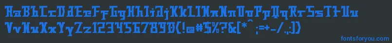 BadFuture Font – Blue Fonts on Black Background