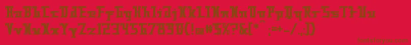 Más sobre la fuente BadFuture fuente BadFuture – Fuentes Marrones Sobre Fondo Rojo