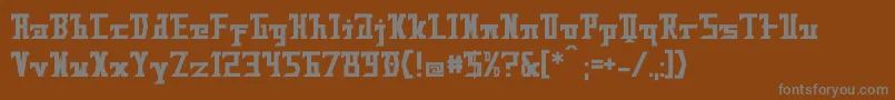 フォントBadFuture – 茶色の背景に灰色の文字