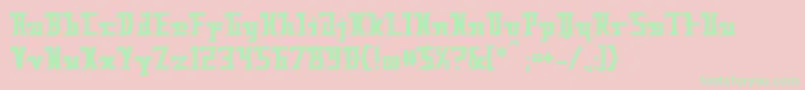 BadFuture Font – Green Fonts on Pink Background