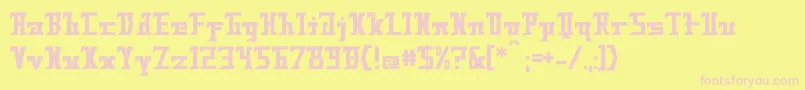 BadFuture Font – Pink Fonts on Yellow Background