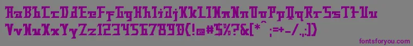 Шрифт BadFuture – фиолетовые шрифты на сером фоне