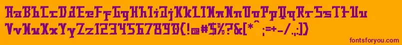 BadFuture Font – Purple Fonts on Orange Background