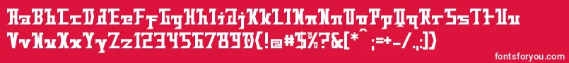 フォントBadFuture – 赤い背景に白い文字