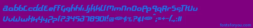 Ft90 Font – Blue Fonts on Purple Background