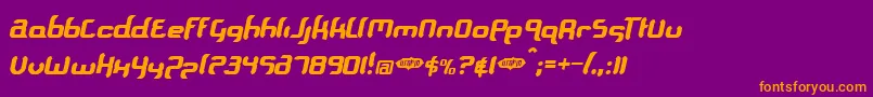 Ft90 Font – Orange Fonts on Purple Background