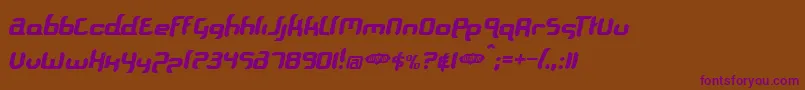 Ft90 Font – Purple Fonts on Brown Background