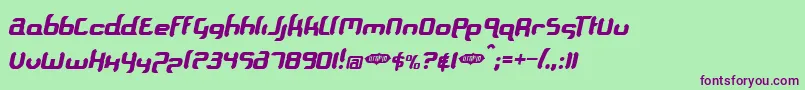 Ft90 Font – Purple Fonts on Green Background