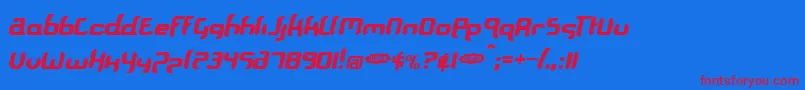 Ft90 Font – Red Fonts on Blue Background