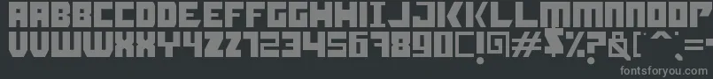 フォントBooyakasha – 黒い背景に灰色の文字