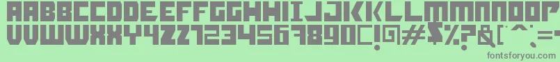 Booyakasha Font – Gray Fonts on Green Background