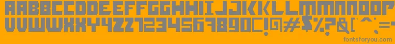 Booyakasha Font – Gray Fonts on Orange Background