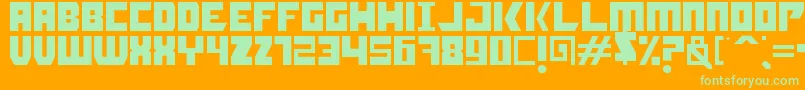 Booyakasha Font – Green Fonts on Orange Background