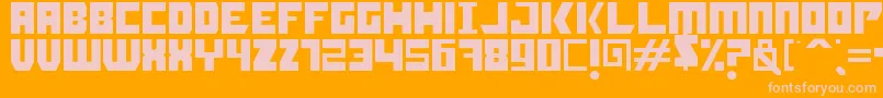 Booyakasha Font – Pink Fonts on Orange Background