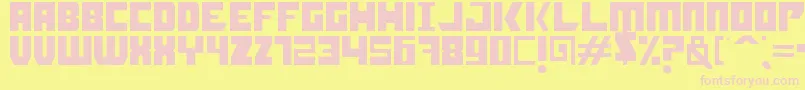Booyakasha Font – Pink Fonts on Yellow Background