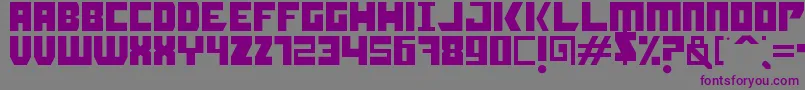 Шрифт Booyakasha – фиолетовые шрифты на сером фоне