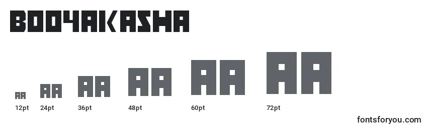 Размеры шрифта Booyakasha