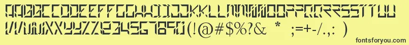 Builder Font – Black Fonts on Yellow Background