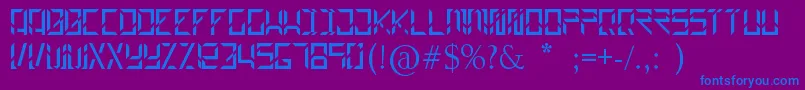 フォントBuilder – 紫色の背景に青い文字